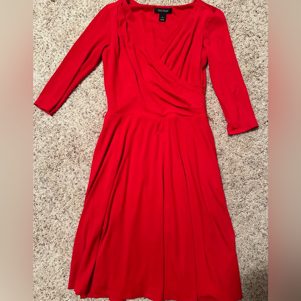 White House Black Market red, size 4, dress.